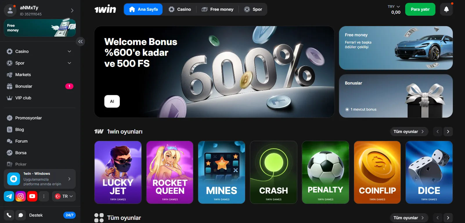 1Win bet: spor bahis sistemi ve oran yapısı